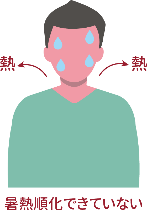 暑熱順化ができていない